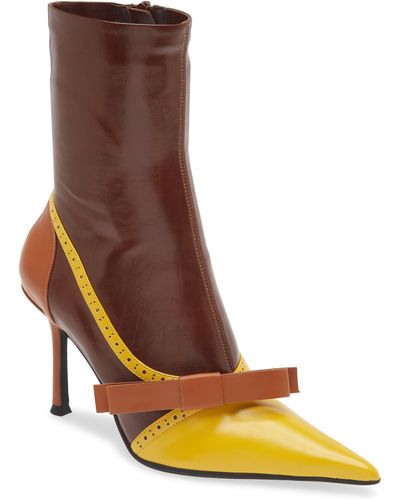 Jeffrey Campbell Secretary Pointed Toe Boot - Brown