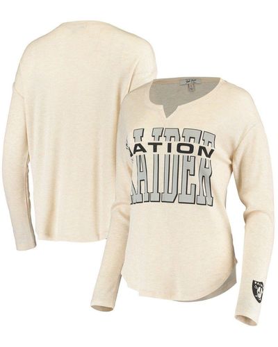 Junk Food Las Vegas Raiders Sunday Tri-blend Thermal Long Sleeve T-shirt At Nordstrom - White