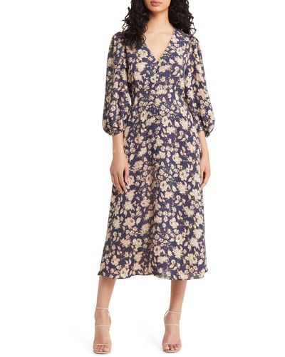 Chelsea28 Floral Puff Sleeve Dress - Multicolor