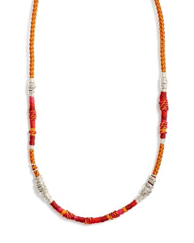 Gas Bijoux Marceau Beaded Leather Necklace - Multicolor