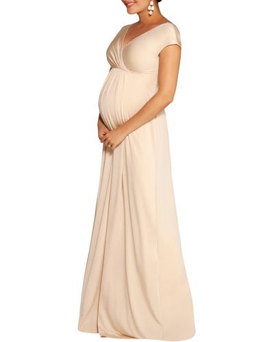 TIFFANY ROSE Francesca Maternity/nursing Maxi Dress - Natural