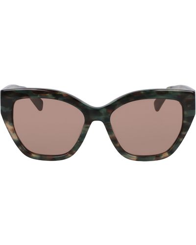 Longchamp 55mm Butterfly Sunglasses - Brown