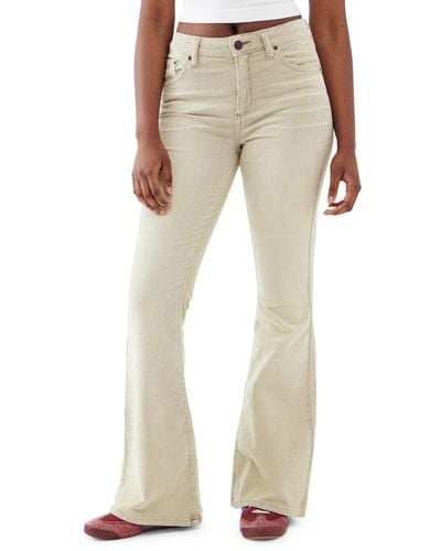 BDG Mid Rise Corduroy Flare Pants - Natural