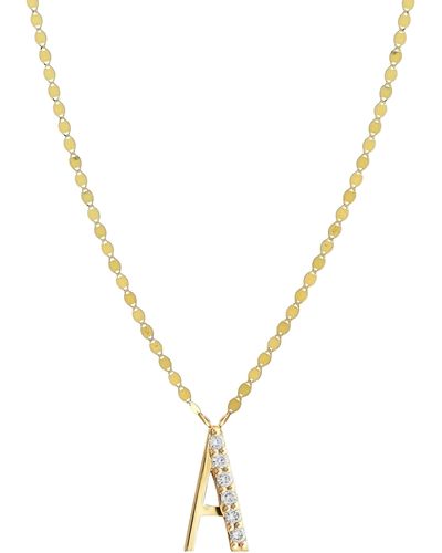 Lana Jewelry Initial Pendant Necklace - Metallic