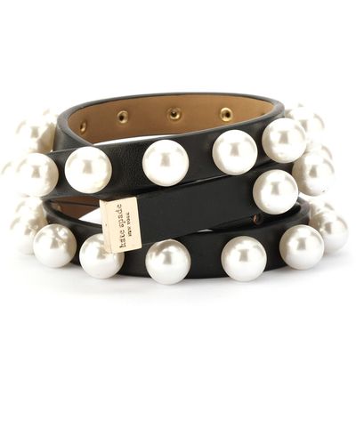 Kate Spade Pearly Leather Belt - Black