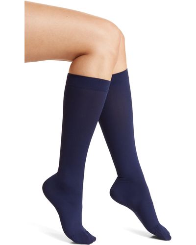 Nordstrom Knee High Compression Trouser Socks - Blue