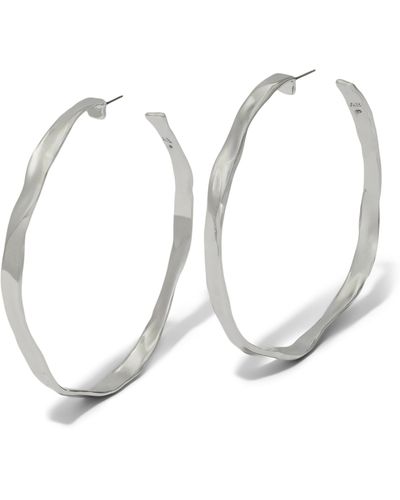 Alexis Molten X-large Hoop Earrings - White