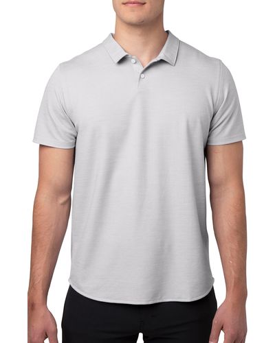 Western Rise Limitless Merino Wool Blend Polo - White