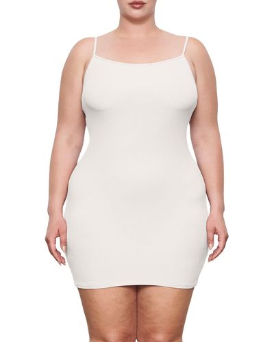 Skims Soft Lounge Mini Slip Dress - White