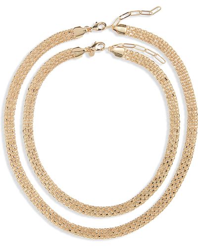 Nordstrom Panther Chain Layered Necklace - White