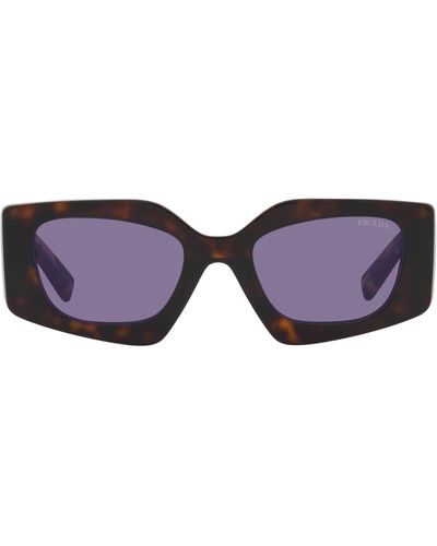 Prada 51mm Irregular Sunglasses - Purple