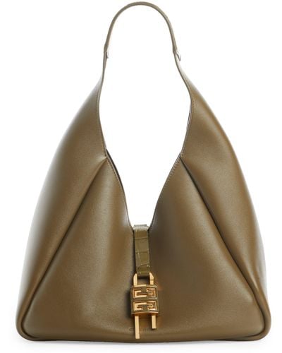 Givenchy Medium G-lock Leather Hobo Bag - Natural