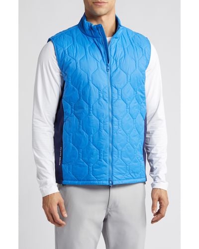 Peter Millar Blitz Water Resistant Onion Quilted Nylon Vest - Blue