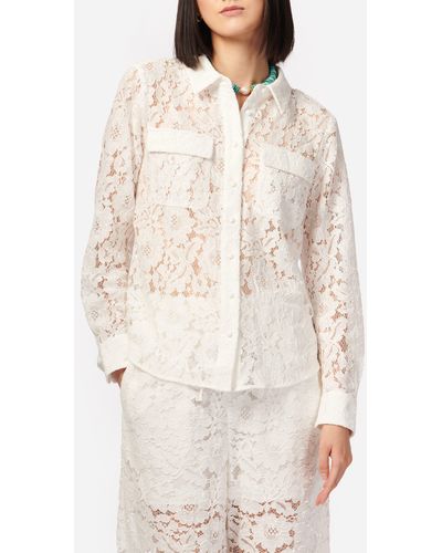 Cami NYC Rosalind Lace Button-up Shirt - Natural