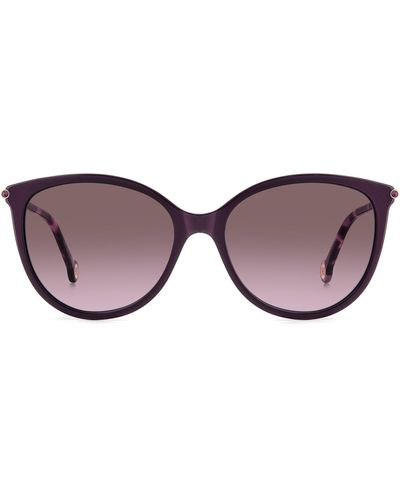Carolina Herrera 57mm Round Sunglasses - Purple