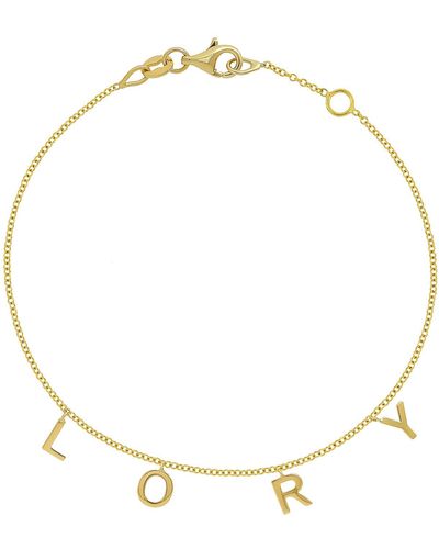 Bony Levy 14k Gold Personalized Charm Bracelet - Metallic