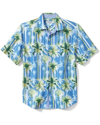 Tommy Bahama Coconut Point Grand Palms Short Sleeve Button-up Shirt - Blue