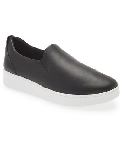 Fitflop Rally Leather Slip-on Skate Sneaker - Gray