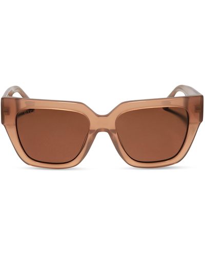 DIFF Remi Ii 53mm Polarized Square Sunglasses - Brown