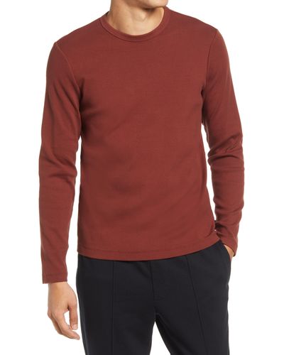 AG Jeans Canon Long Sleeve Rib T-shirt - Red