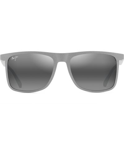 Maui Jim Makamae 56mm Polarized Square Sunglasses - Gray