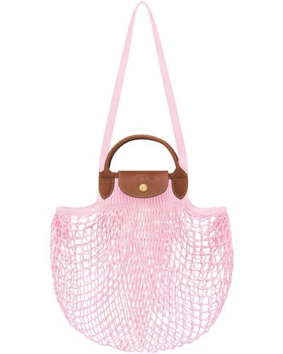 Longchamp Le Pliage Filet Knit Shoulder Bag - Pink