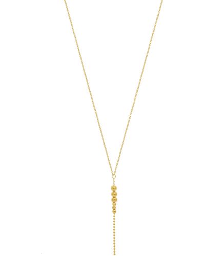 Bony Levy 14k Gold Graduated Bead Pendant Necklace - Blue