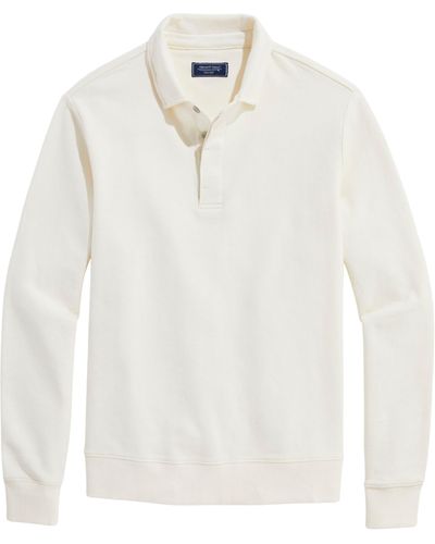 Vineyard Vines Surfside Cam Polo Collar Sweatshirt - White
