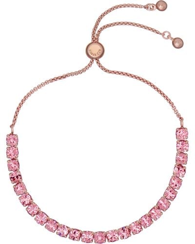 Ted Baker Melrah Icon Crystal Slider Tennis Bracelet - Pink