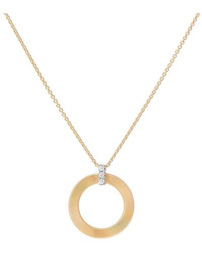Marco Bicego Masai 18k Yellow Gold & Diamond Single Circle Short Pendant Necklace - Metallic