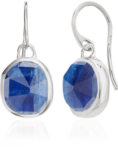 Monica Vinader Siren Bezel Set Drop Earrings - Blue