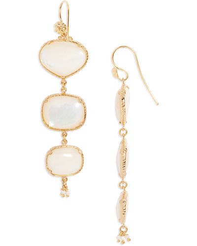 Gas Bijoux Silene Mother-of-pearl Drop Earrings - White