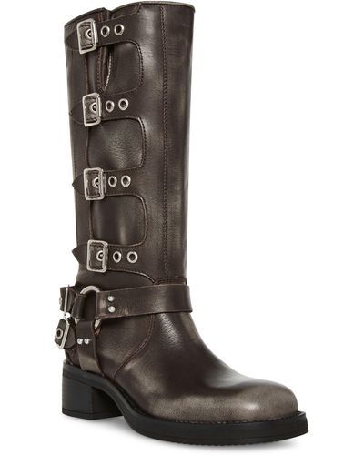 Steve Madden Brocks Buckle Boot - Brown