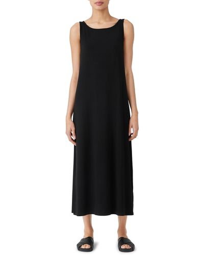 Eileen Fisher Sleeveless Maxi Dress - Black