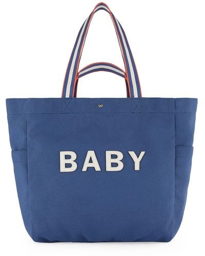 Anya Hindmarch Household Baby Canvas Tote - Blue