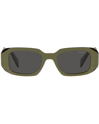 Prada Runway 49mm Rectangular Sunglasses - Green