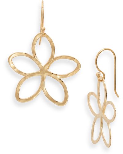 Ki-ele Melia Floral Drop Earrings - Metallic