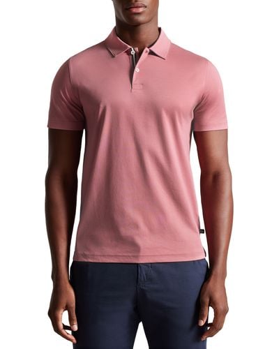 Ted Baker Zeiter Cotton Polo - Red