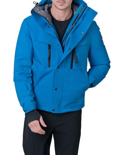 The Recycled Planet Company Norwalk Water Repellent Recycled Down Parka - Blue