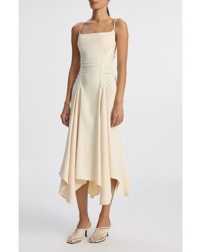 A.L.C. A. L.c. Silvia Sleeveless Linen Blend Midi Dress - Natural