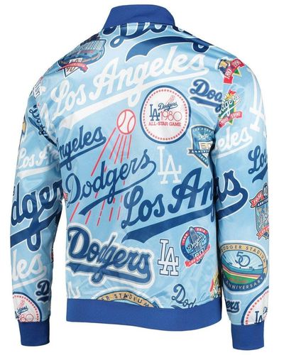 Detroit Tigers Pro Standard Allover Print Satin Full-Snap Jacket - Navy