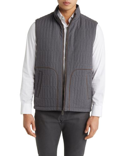 Tommy Bahama Richmond Beach Reversible Quilted Vest - Gray
