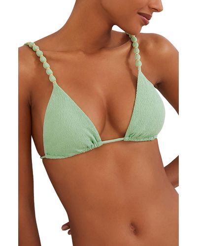 ViX Firenze Beaded Triangle Bikini Top - Green