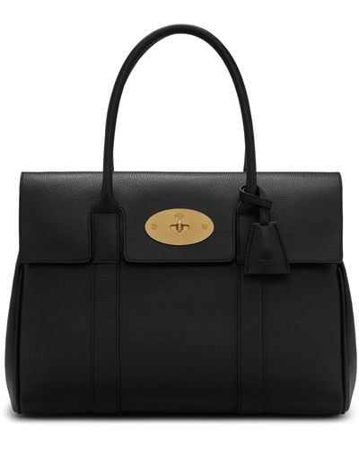 Mulberry Bayswater Pebbled Leather Satchel - Black