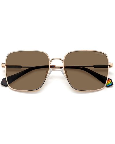 Polaroid 56mm Polarized Square Sunglasses - Multicolor