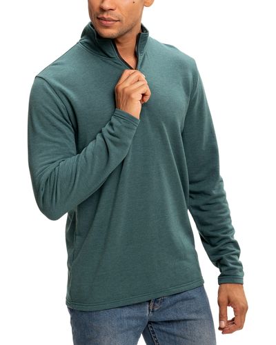 Threads For Thought Kace Quarter Zip Pullover - Green