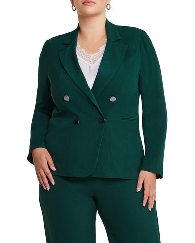 Estelle Clever Double Breasted Blazer - Green