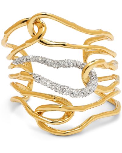Alexis Solanales Crystal Cuff Bracelet - Metallic