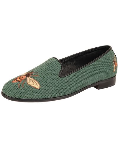 ByPaige By Paige Needlepoint Bee Flat - Green