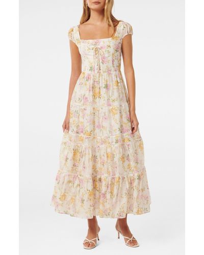 EVER NEW Cottage Core Floral Maxi Dress - Natural